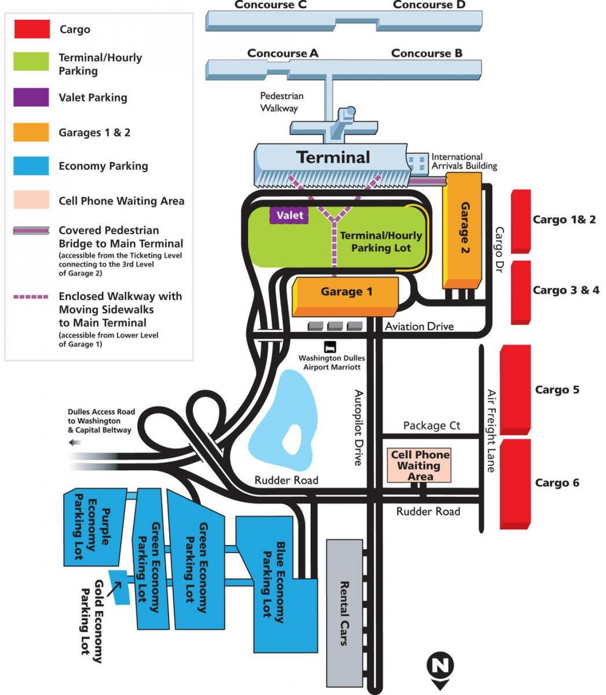 mapa aerodroma dulles oblast