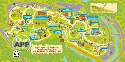 Nacionalni zoo-u washington dc mapu