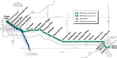 Zelene crte dc metro mapu