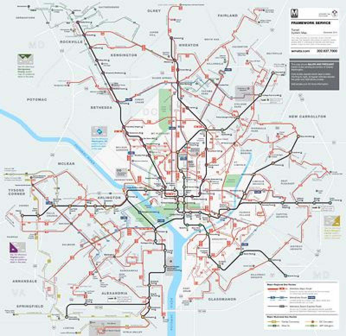 dc metro autobus mapu
