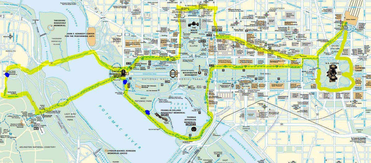 mapa dc spomenika na noć