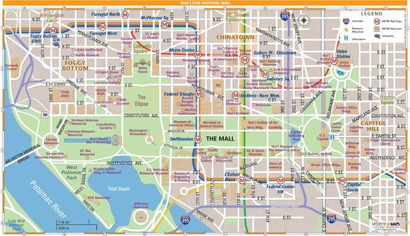 mapa dc tržnom centru