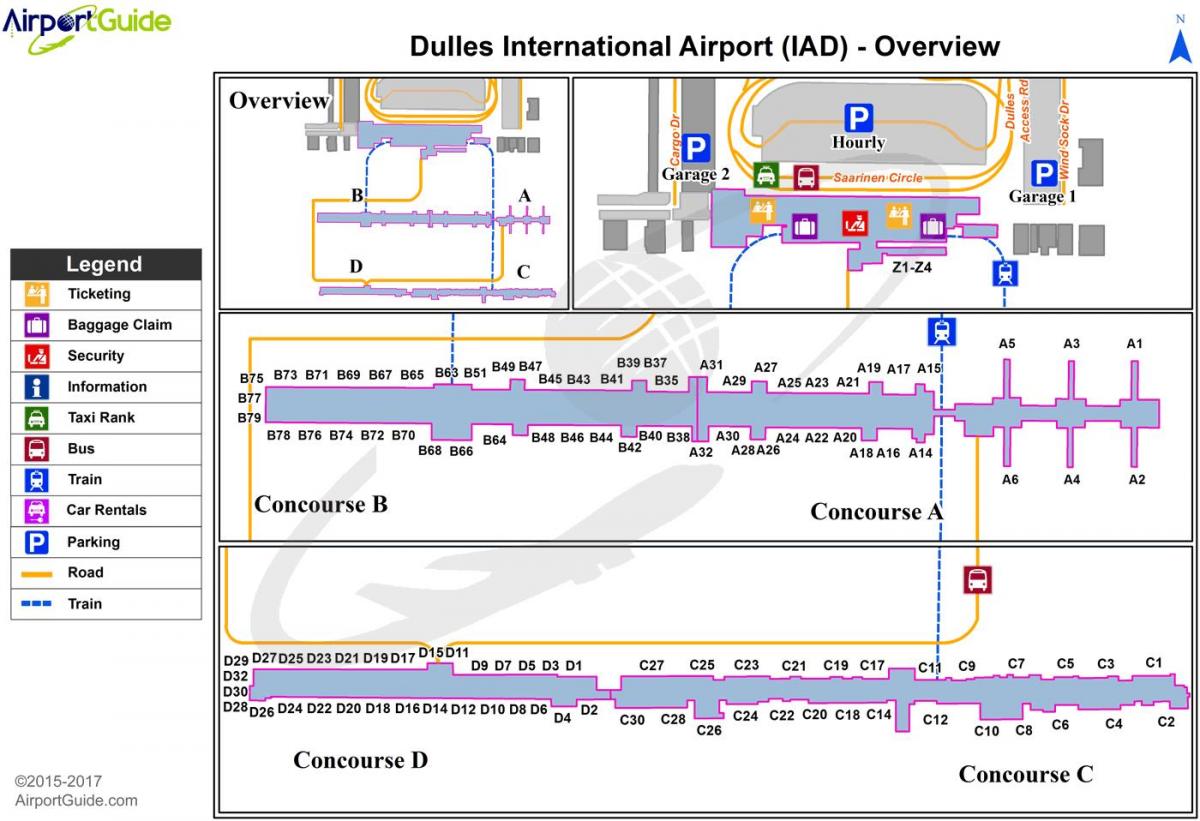 zračnoj luci terminal mapu