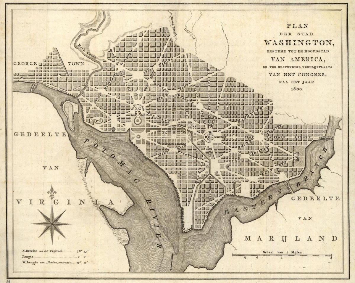 mapa istorijski mapu washington dc