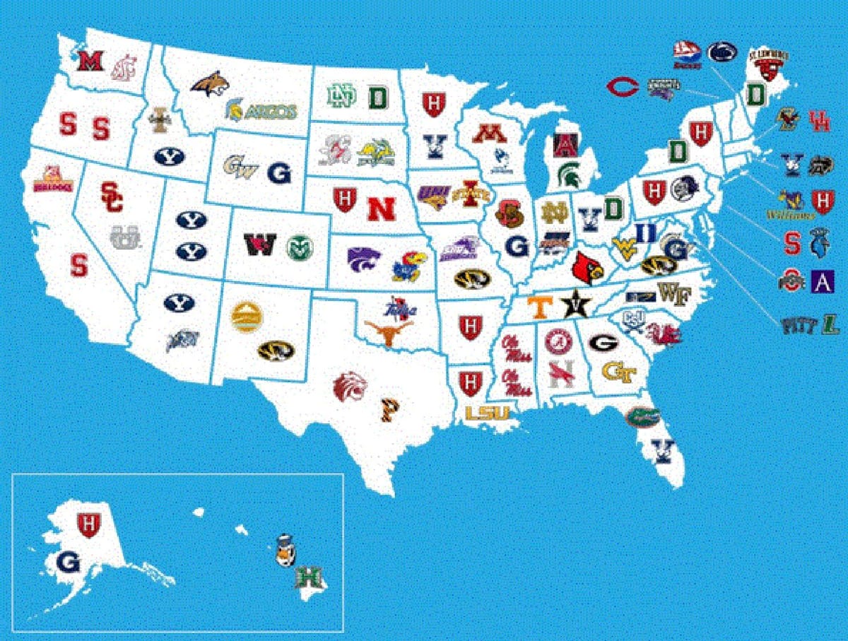 mapa koledža, u washingtonu