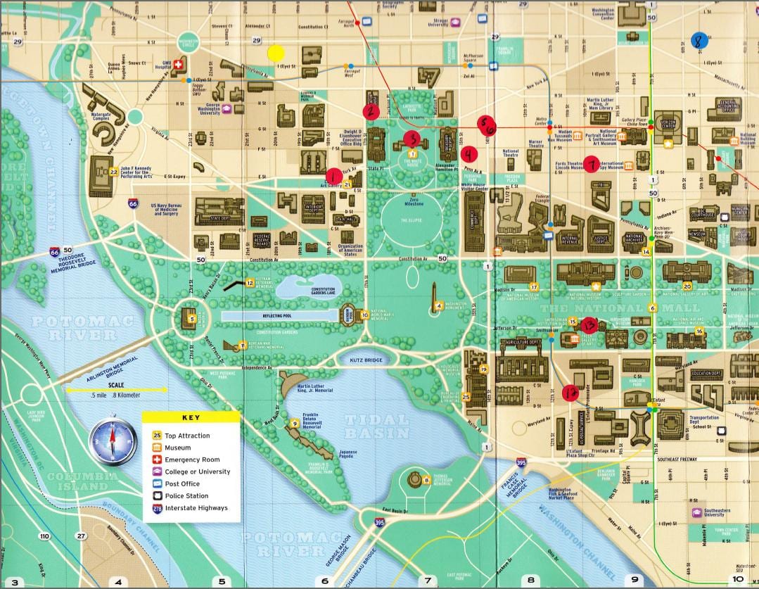 mapa dc spomenike i obilježja