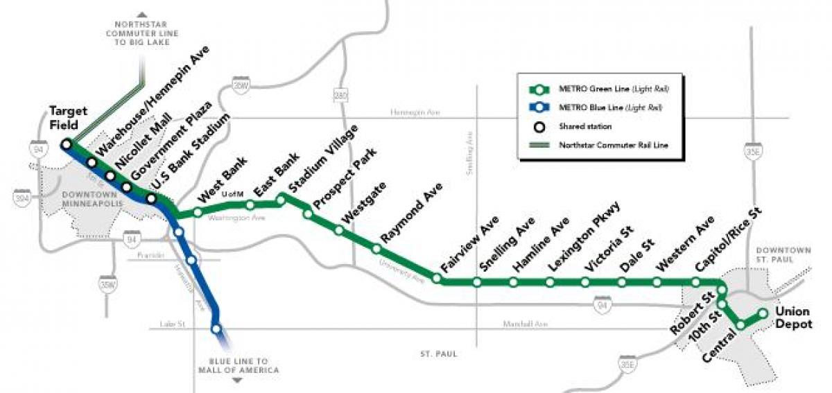 zelene crte dc metro mapu