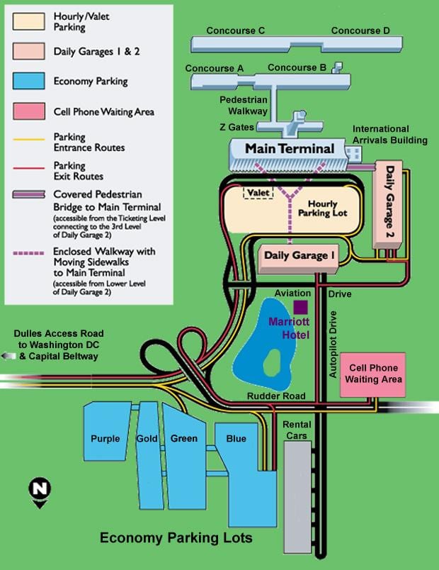 dulles parking karta