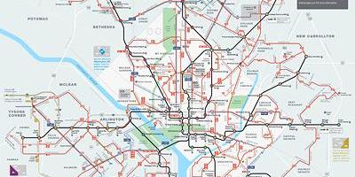 Dc metro autobus mapu