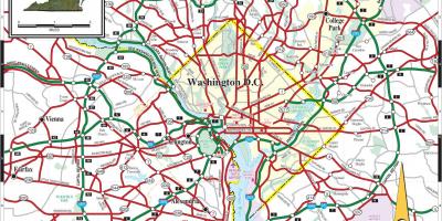 Washington dc-u podzemnoj mapa ulice preklopi