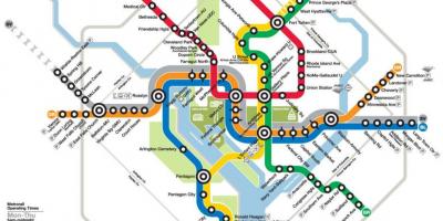 Washington dc metro ogradu mapu