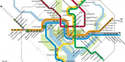 Washington metro stanicu mapu