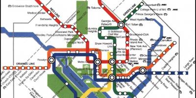 Washington dc metro voz mapu