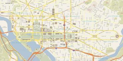 Detaljne mapu vašington