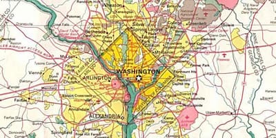 Mapa dc i okolne države