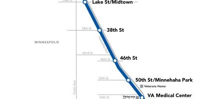 Washington metro plava linija mapu