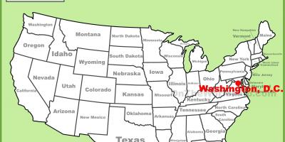 Washington dc nalazi sjedinjenih država mapu