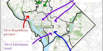 Mapa washington dc politički